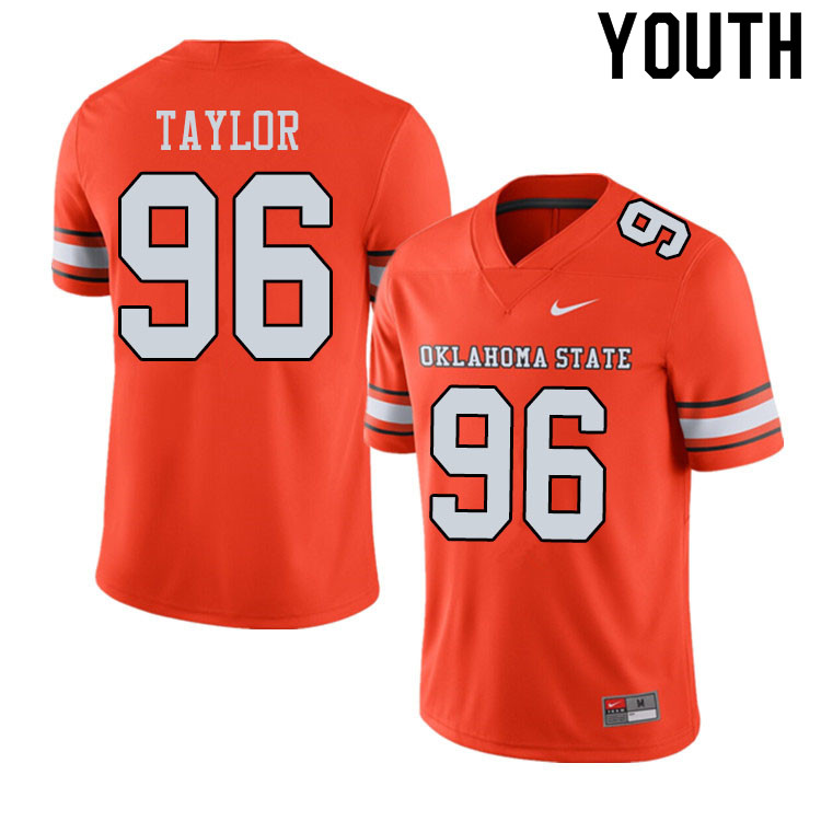 Youth #96 Vincent Taylor Oklahoma State Cowboys College Football Jerseys Sale-Alternate Orange